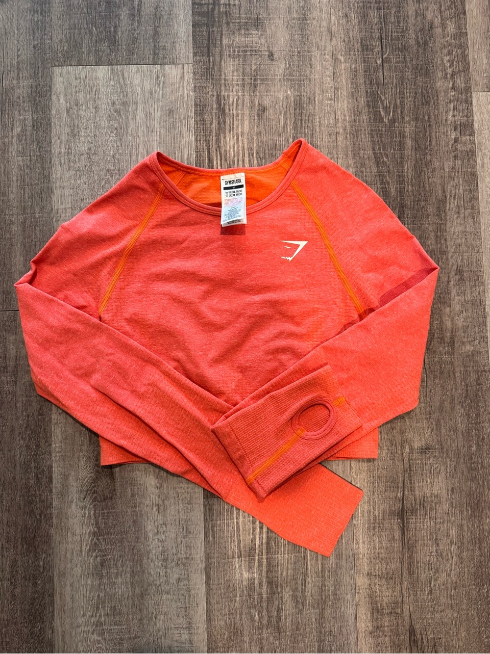 Gymshark Coral-Red Athletic Crop Top